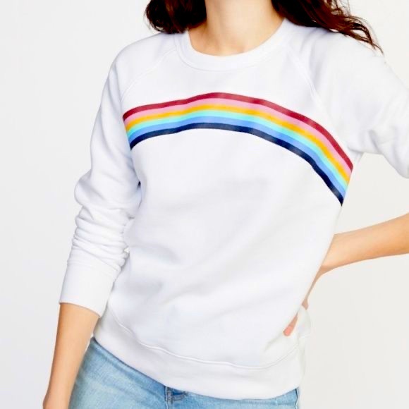 Old Navy Tops - 🌈Old Navy Women's Rainbow 🌈 Crewneck Sweatshirt 🌈NWT!